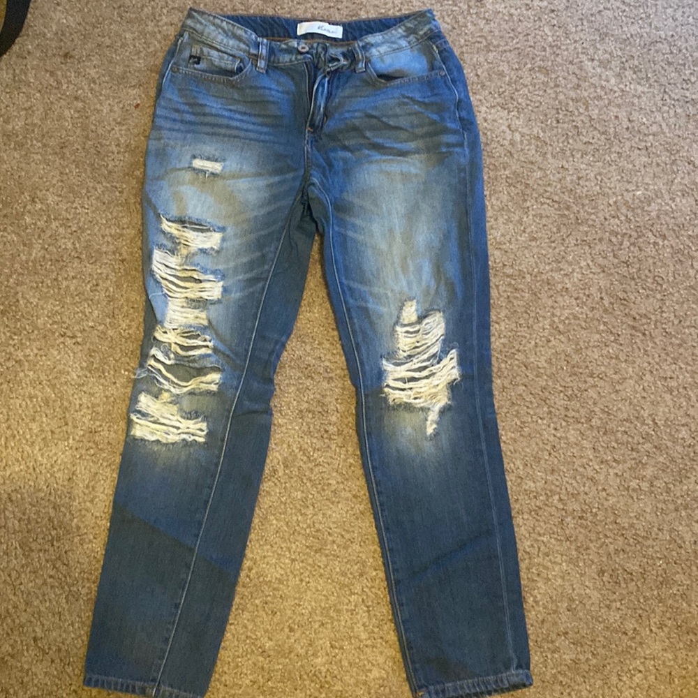 Kancan distressed cropped jeans size 3